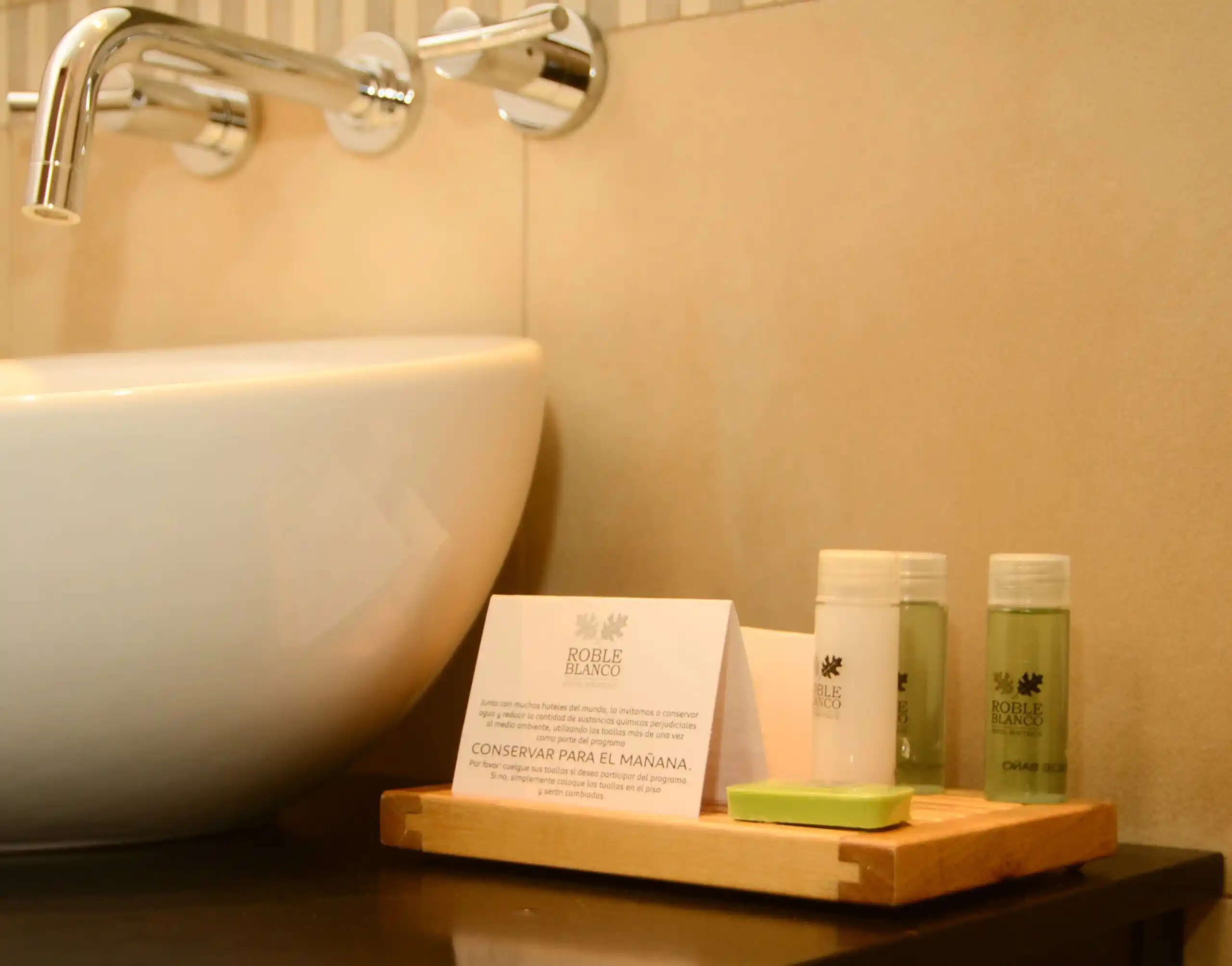 Baño de la Suite del hotel Roble Blanco en Chascomús